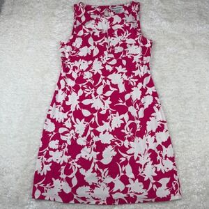 Tommy Bahama Dress Womens Small Pink Floral Sleeveless Viscose Spandex Shift